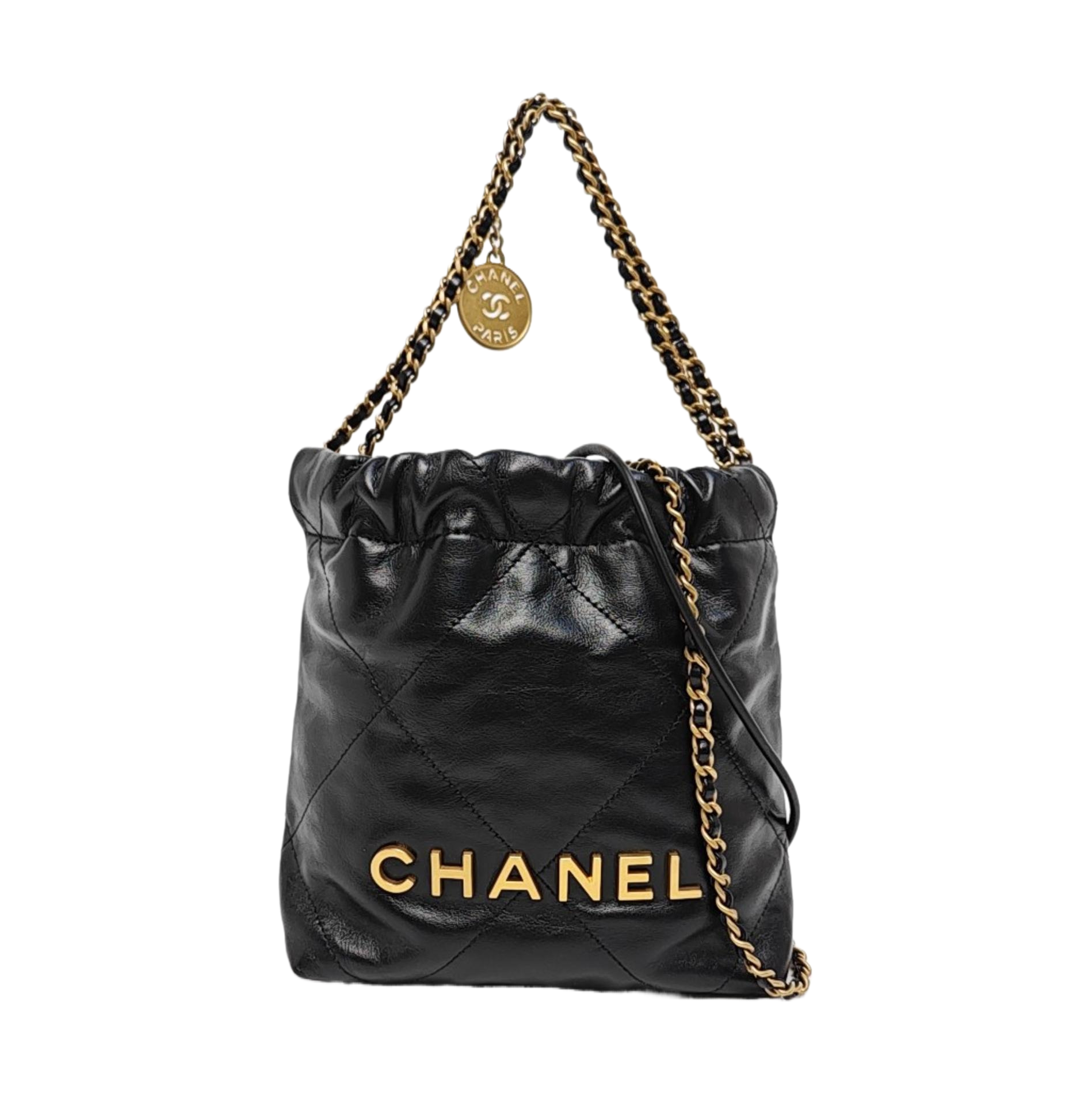CHANEL 22 Mini Quilted Calfskin Black