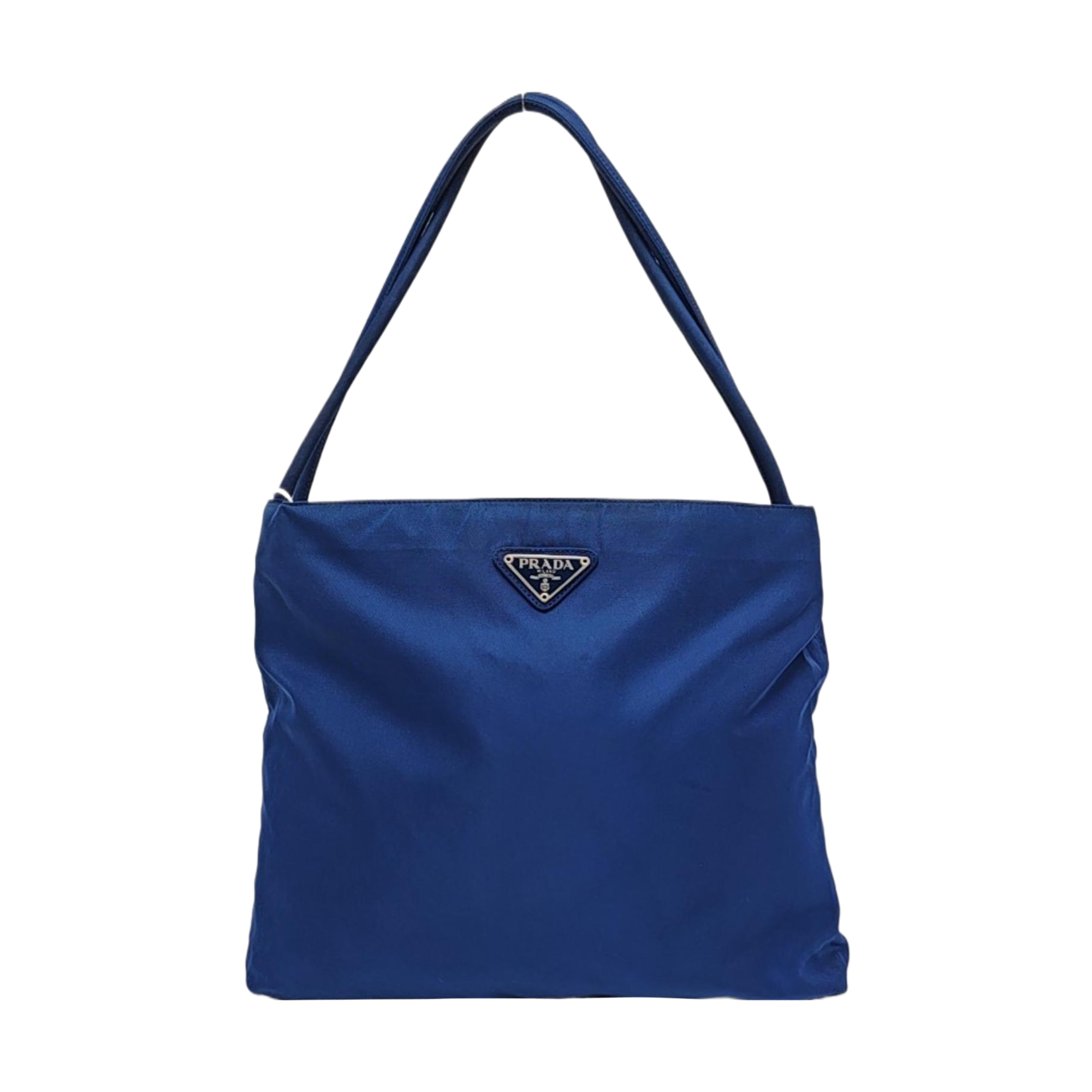 Nylon Top Handle Bag Blue