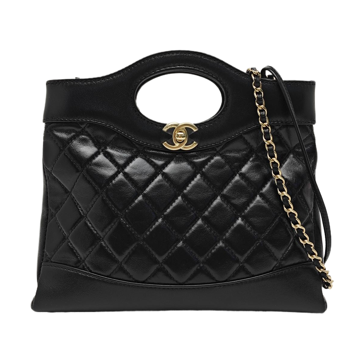 CHANEL 31 Mini Quilted Calfskin Black