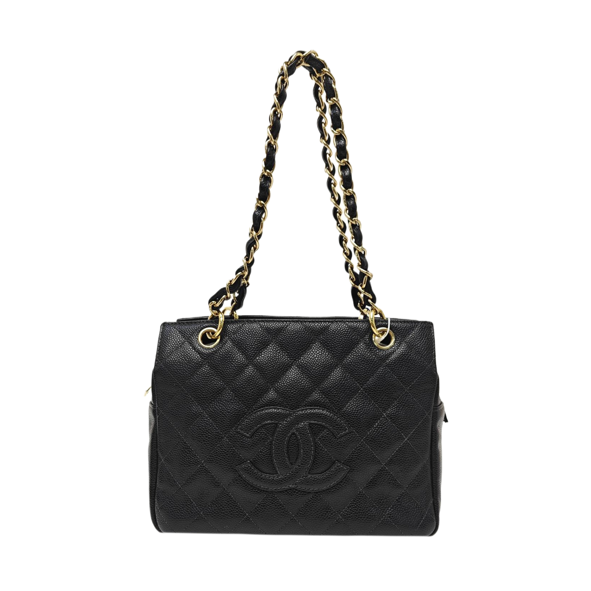 CHANEL PETITE Quilted Grained Calfskin Black