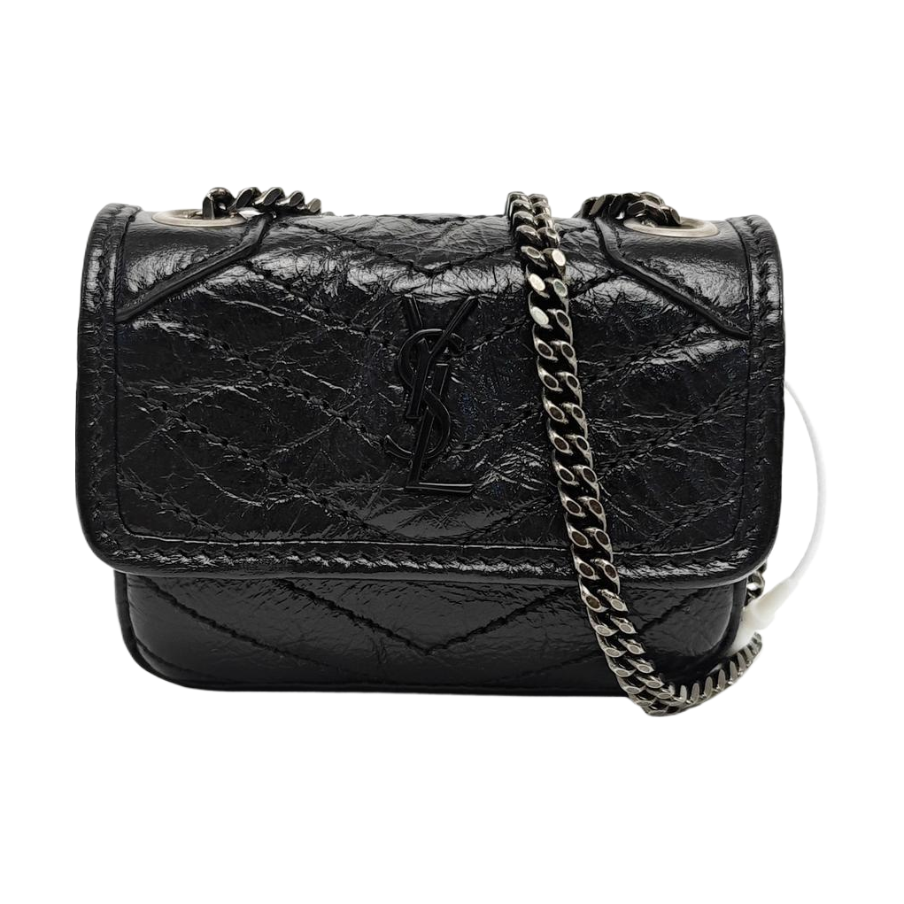 NIKI Chevron Calfskin Black