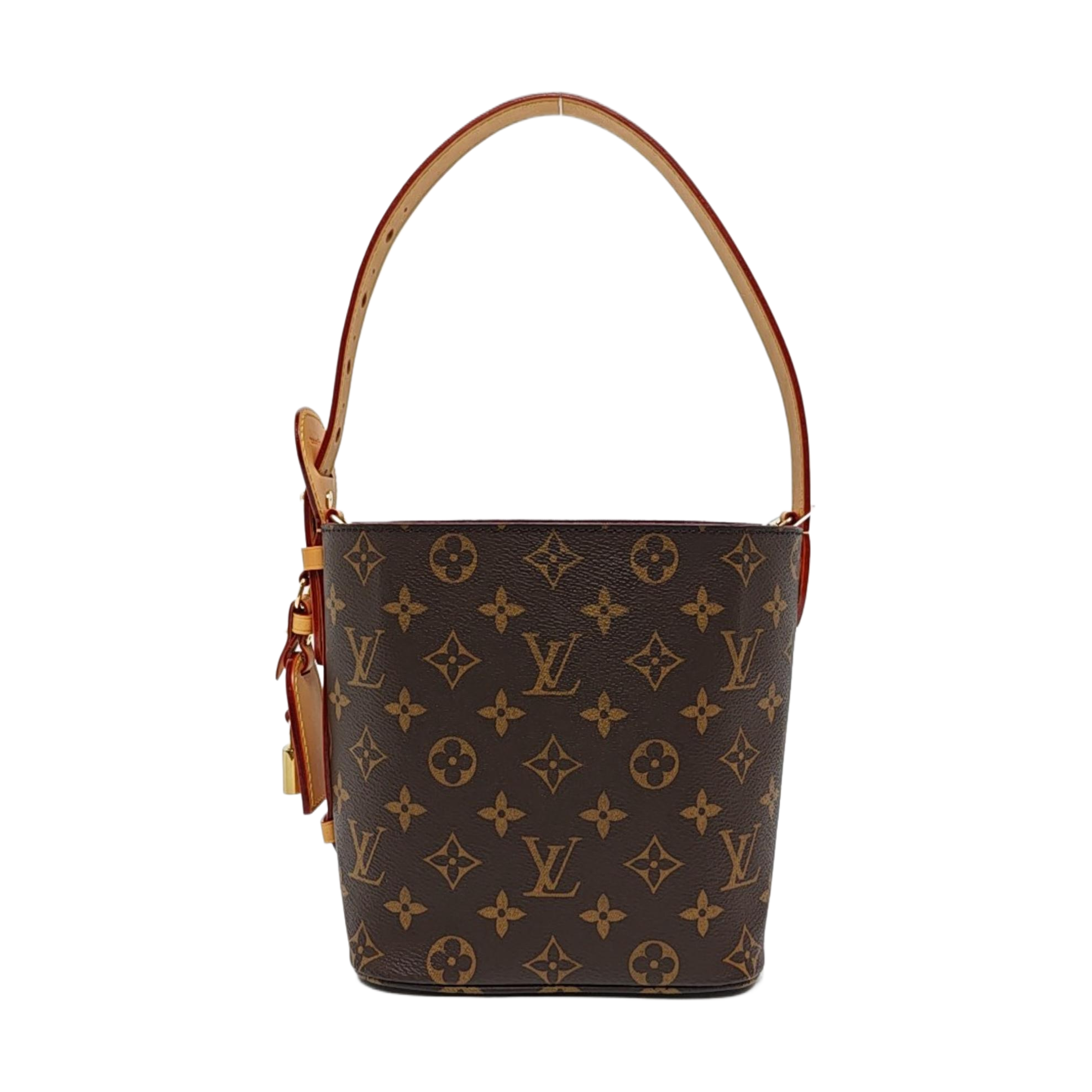 ALL IN BB Monogram Coated Canvas Brown