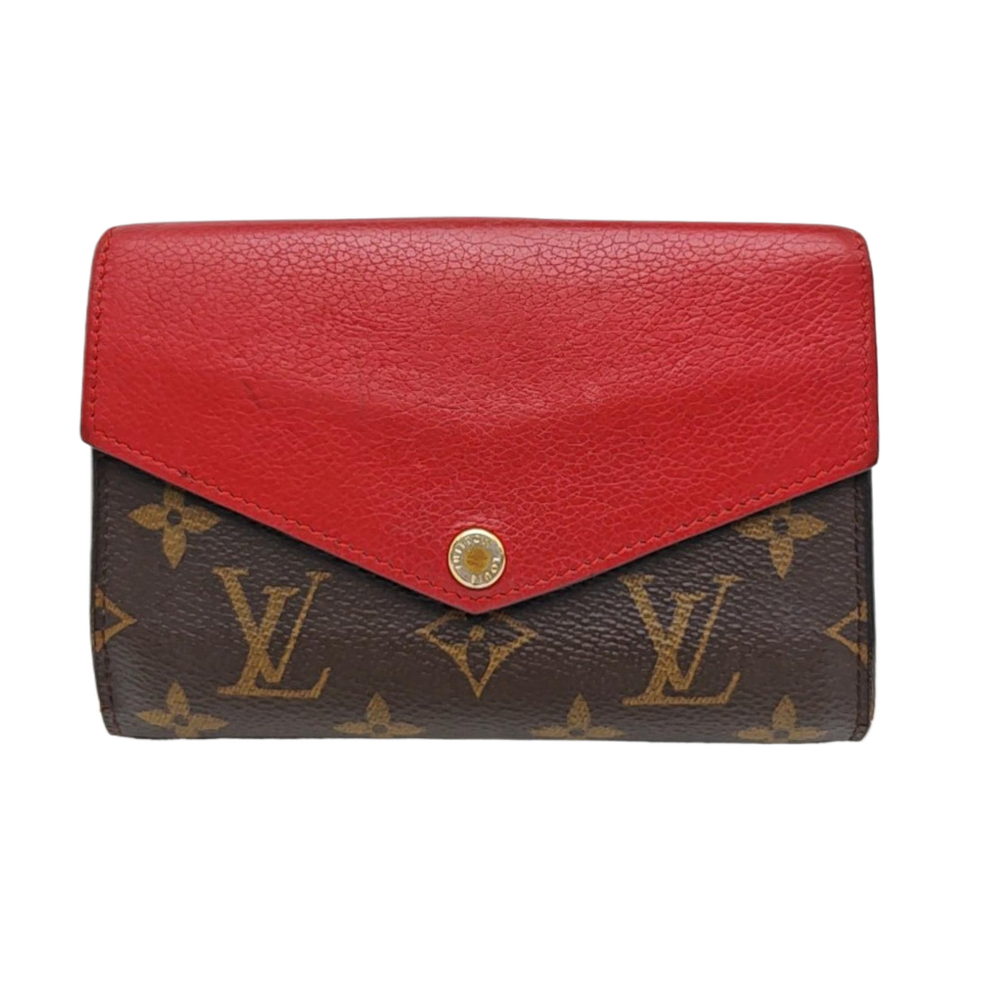 MARIE LOU Monogram Coated Canvas Brown Wallet