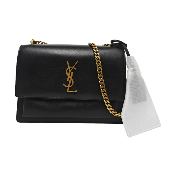 SUNSET Medium Calfskin Black