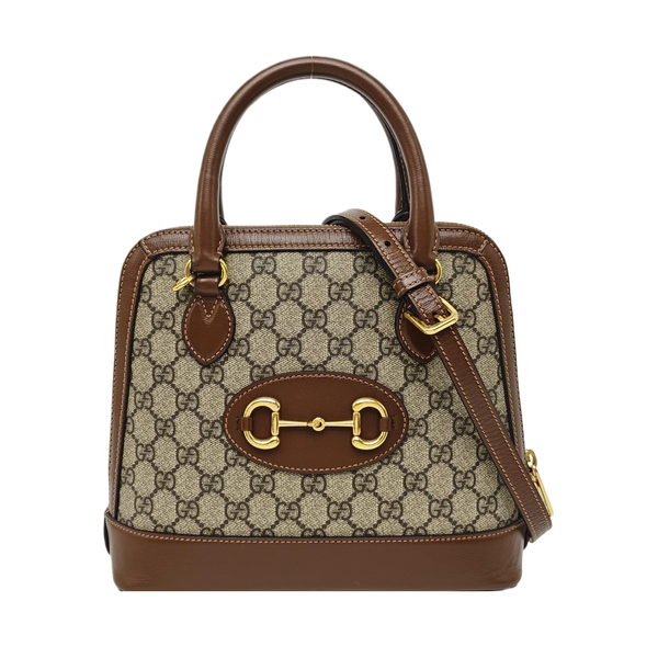 Horsebit 1955 Small Monogram Coated Canvas Beige
