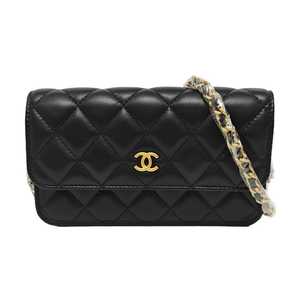 WOC Quilted Lambskin Black
