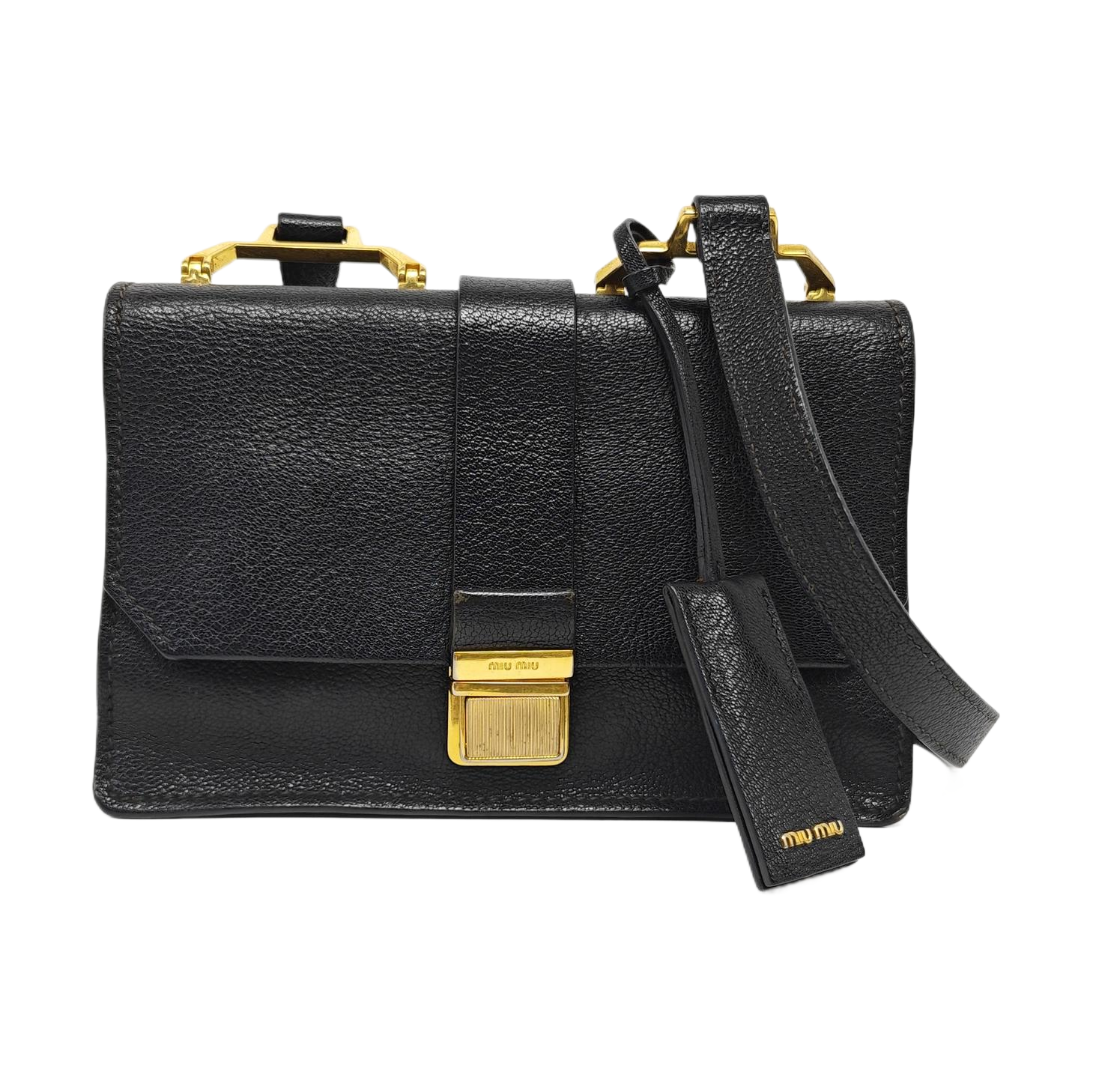 Miu Lady Calfskin Black