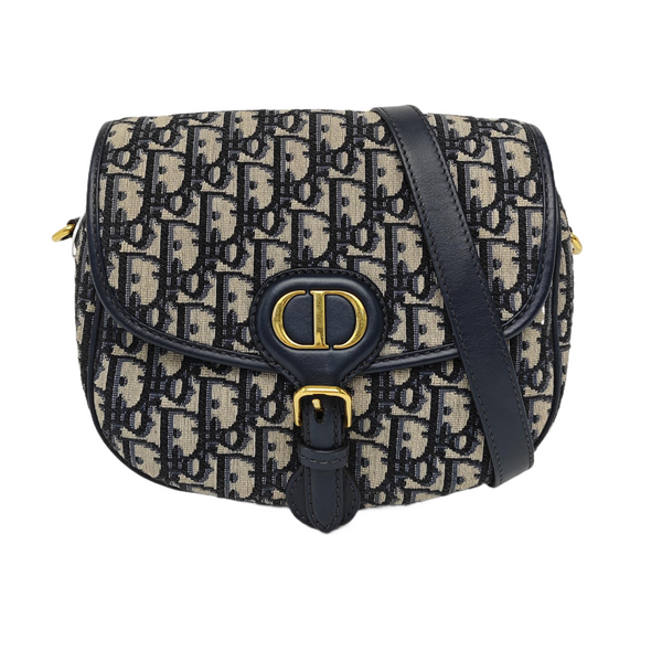 Bobby East-West Medium Oblique Canvas Blue