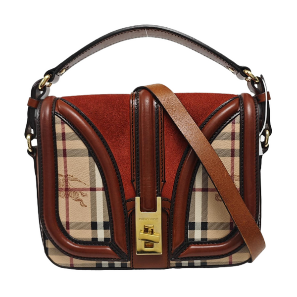 Coated Canvas Shoulder Bag Beige