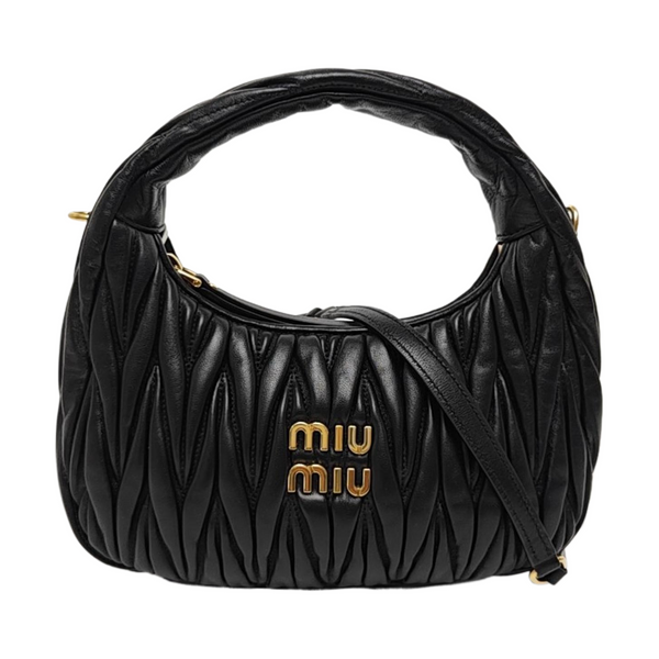 Wander Matelassé Small Quilted Lambskin Black