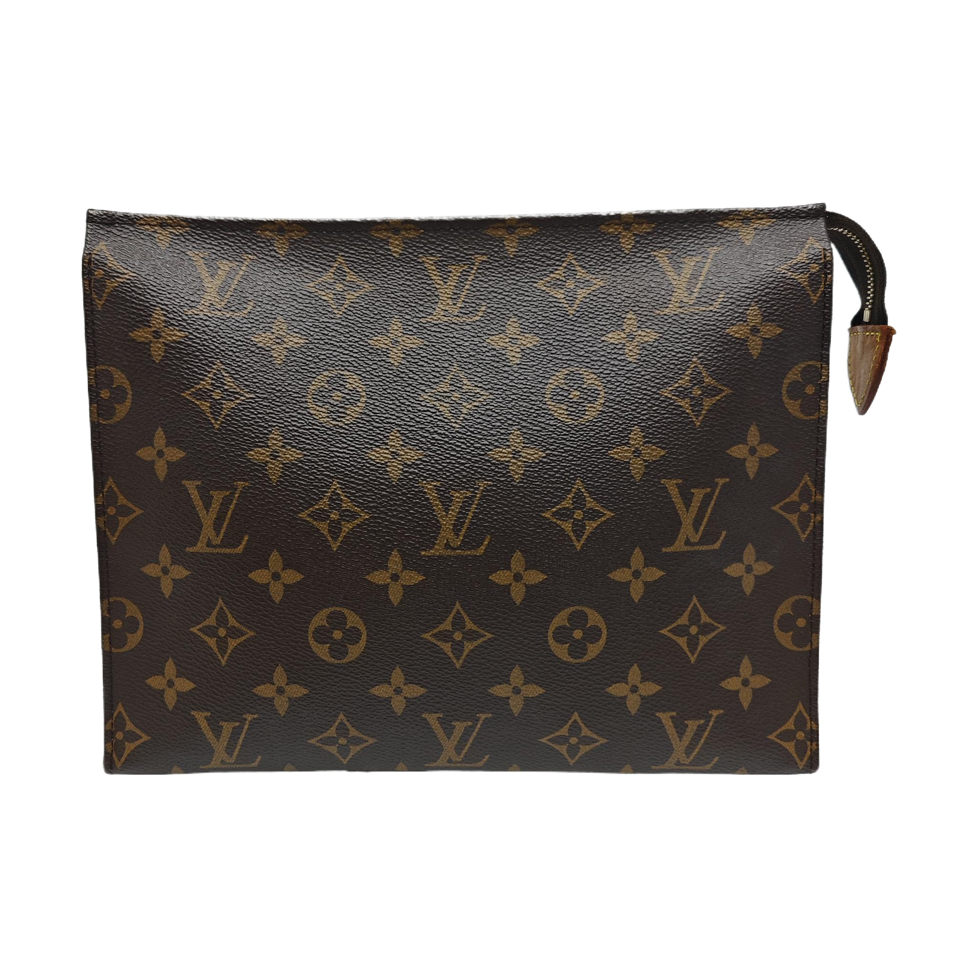 TOILET POCKET 26 Monogram Coated Canvas Brown