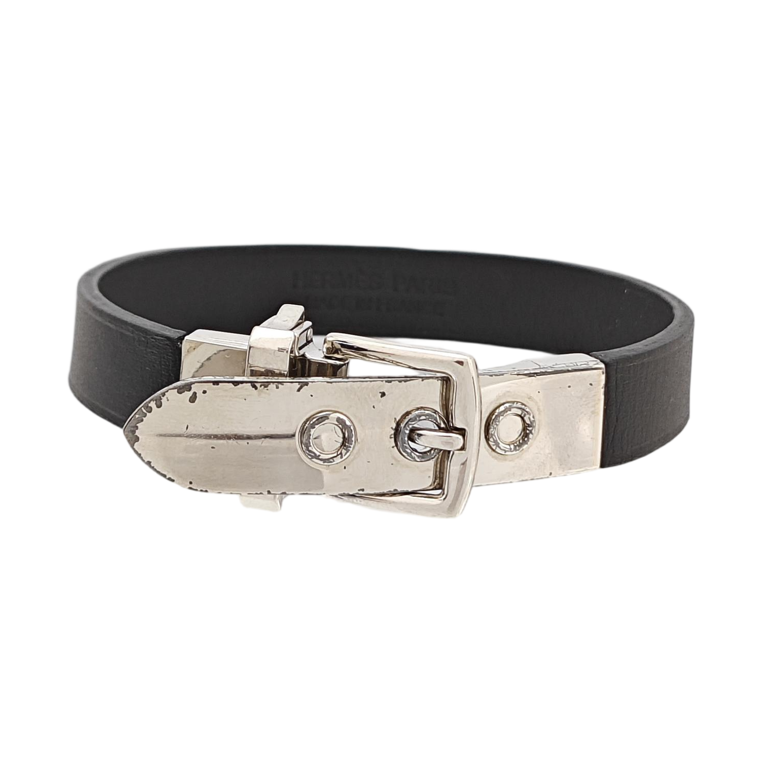 Leather Black Bangle