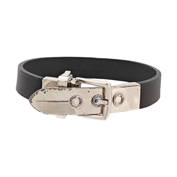 Leather Black Bangle