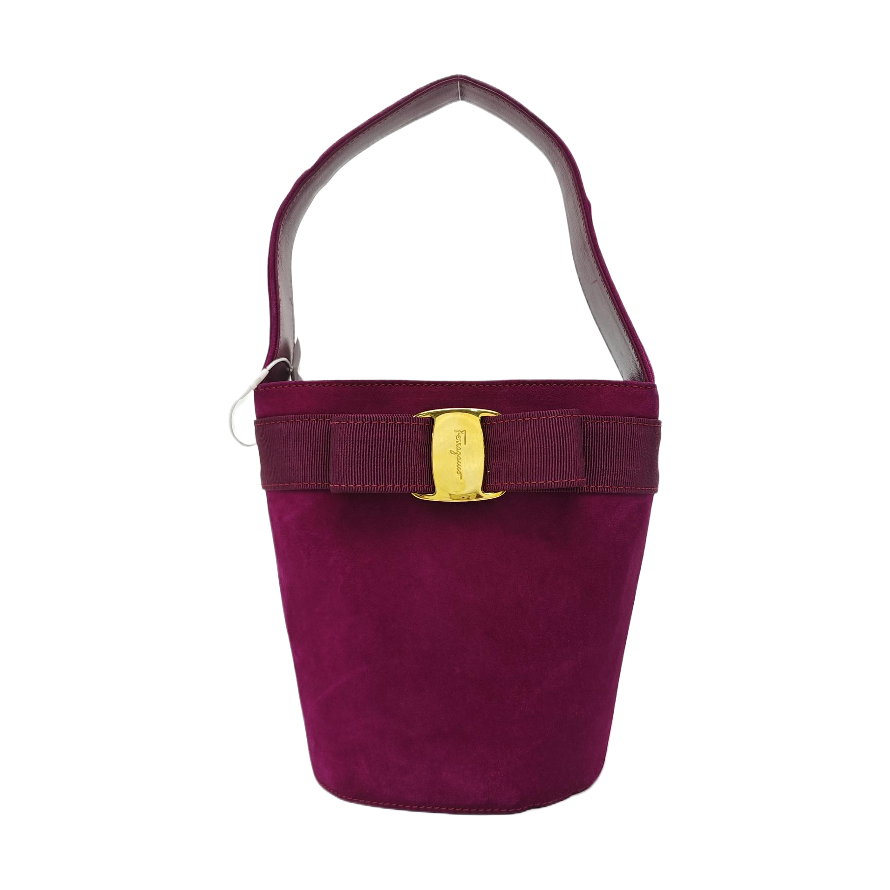 Suede Bucket Bag Red