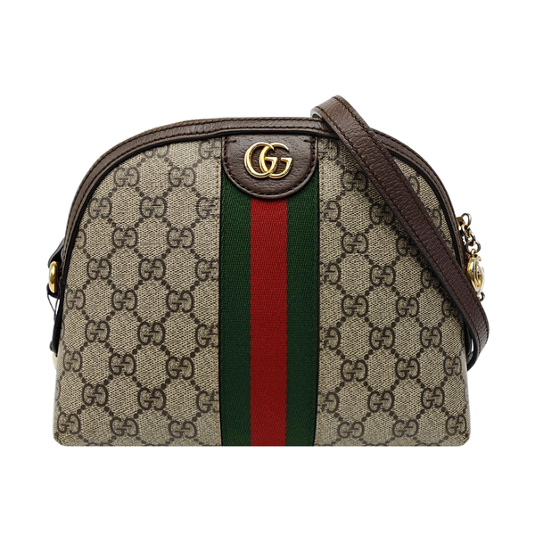 Ophidia Small Monogram Coated Canvas Beige