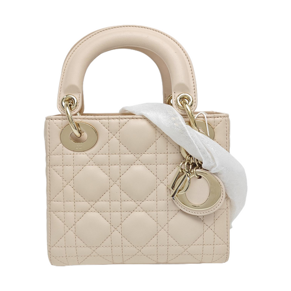 Lady Dior Mini Cannage Lambskin Pink