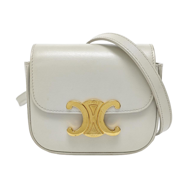 TRIOMPHE Mini Calfskin White
