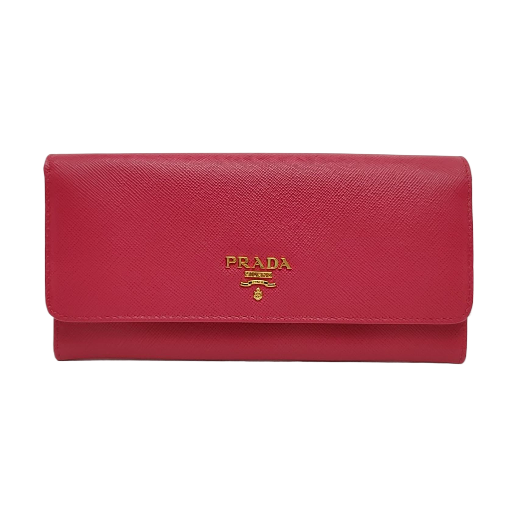 Fold Wallet Saffiano Calfskin Red Wallet