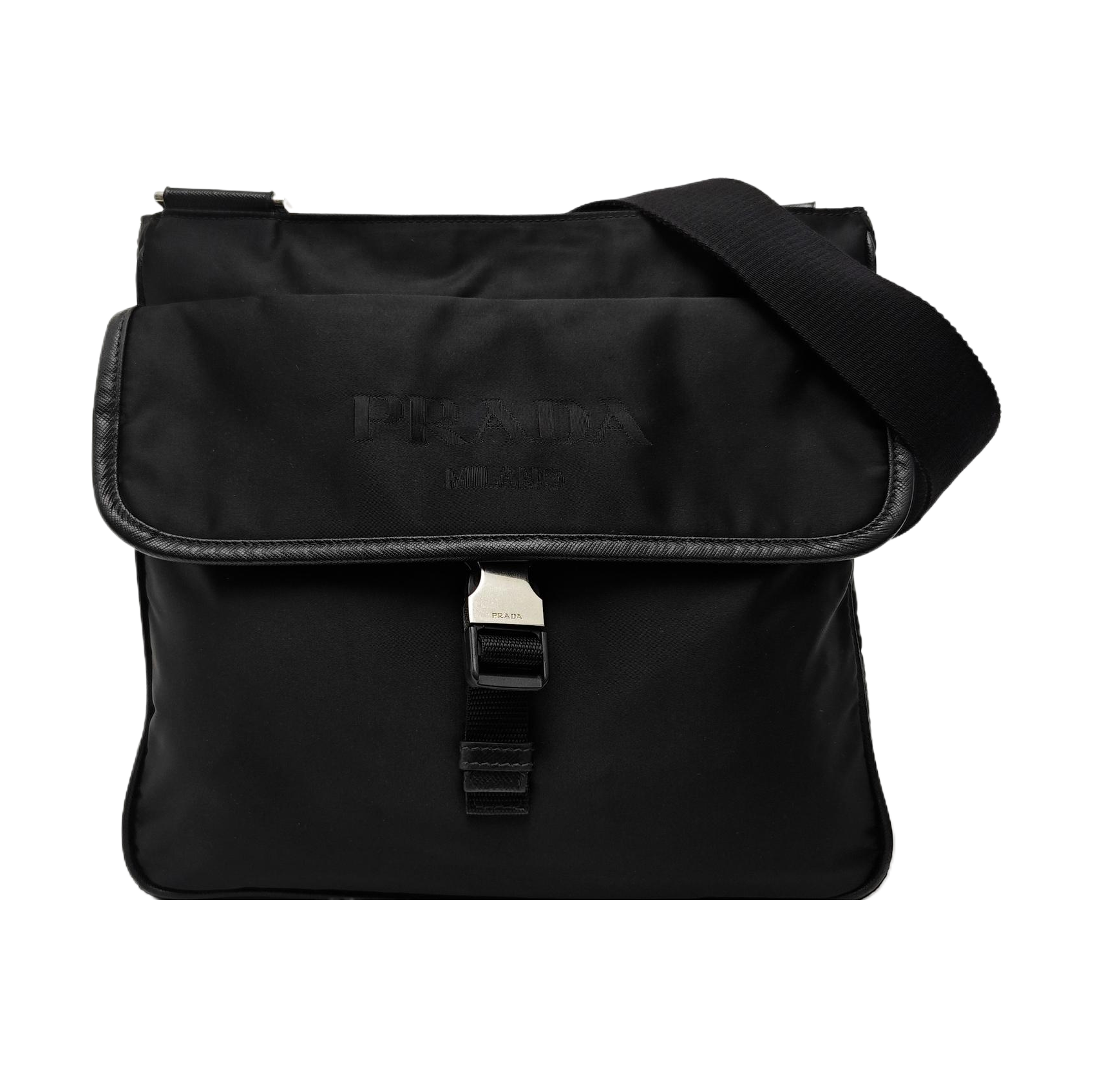 Nylon Shoulder Bag Black
