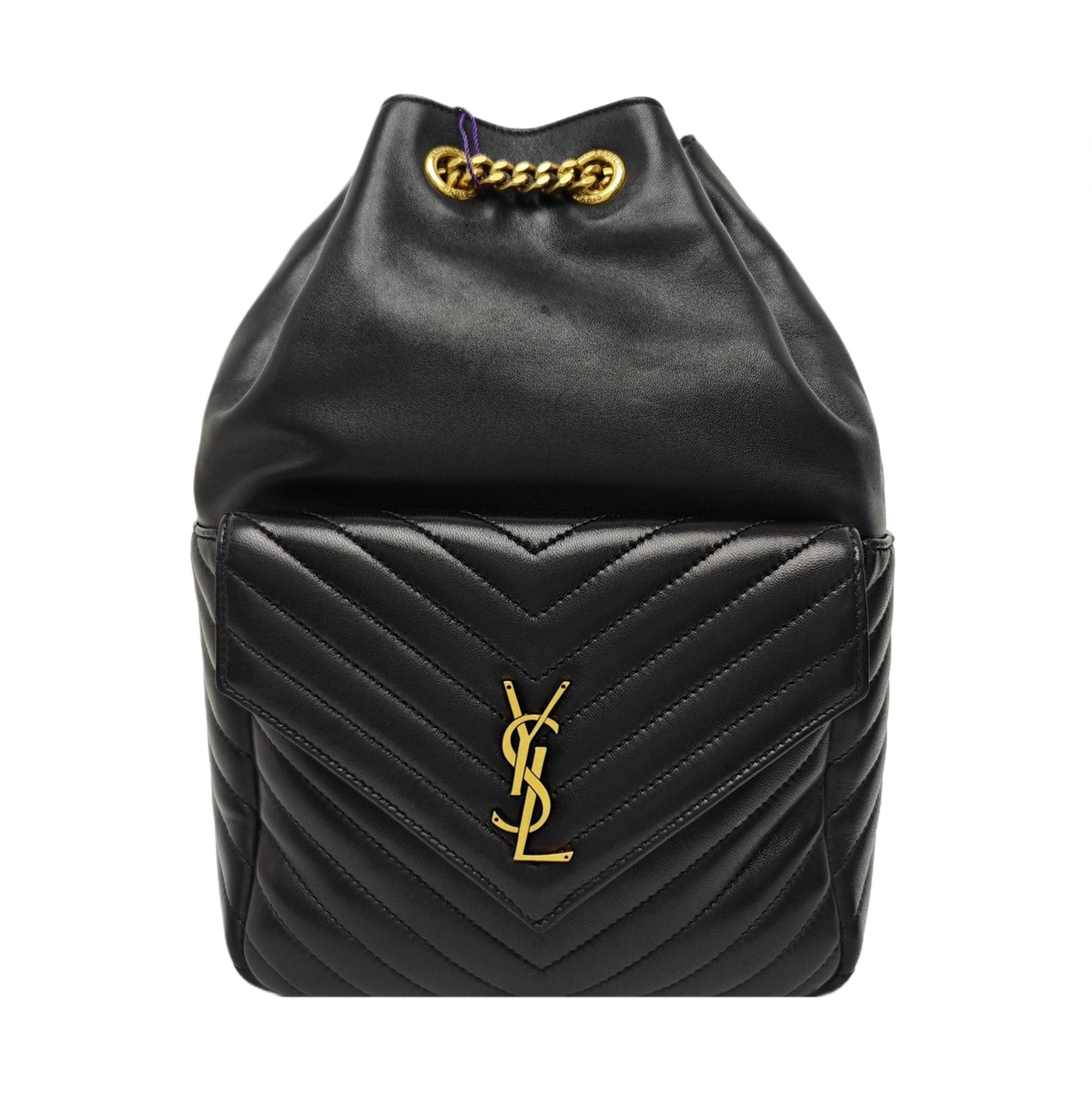 JOE Chevron Lambskin Black