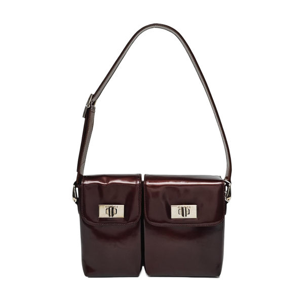 Calfskin Shoulder Bag Red