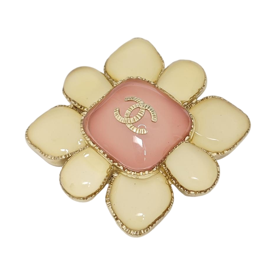 Metal White Brooch