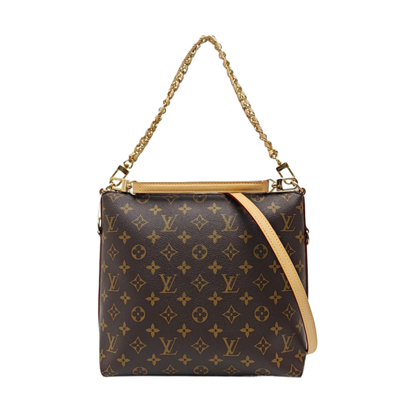 Monogram Coated Canvas Shoulder Bag Brown