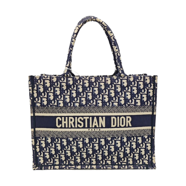 Book Tote Medium Oblique Canvas Blue