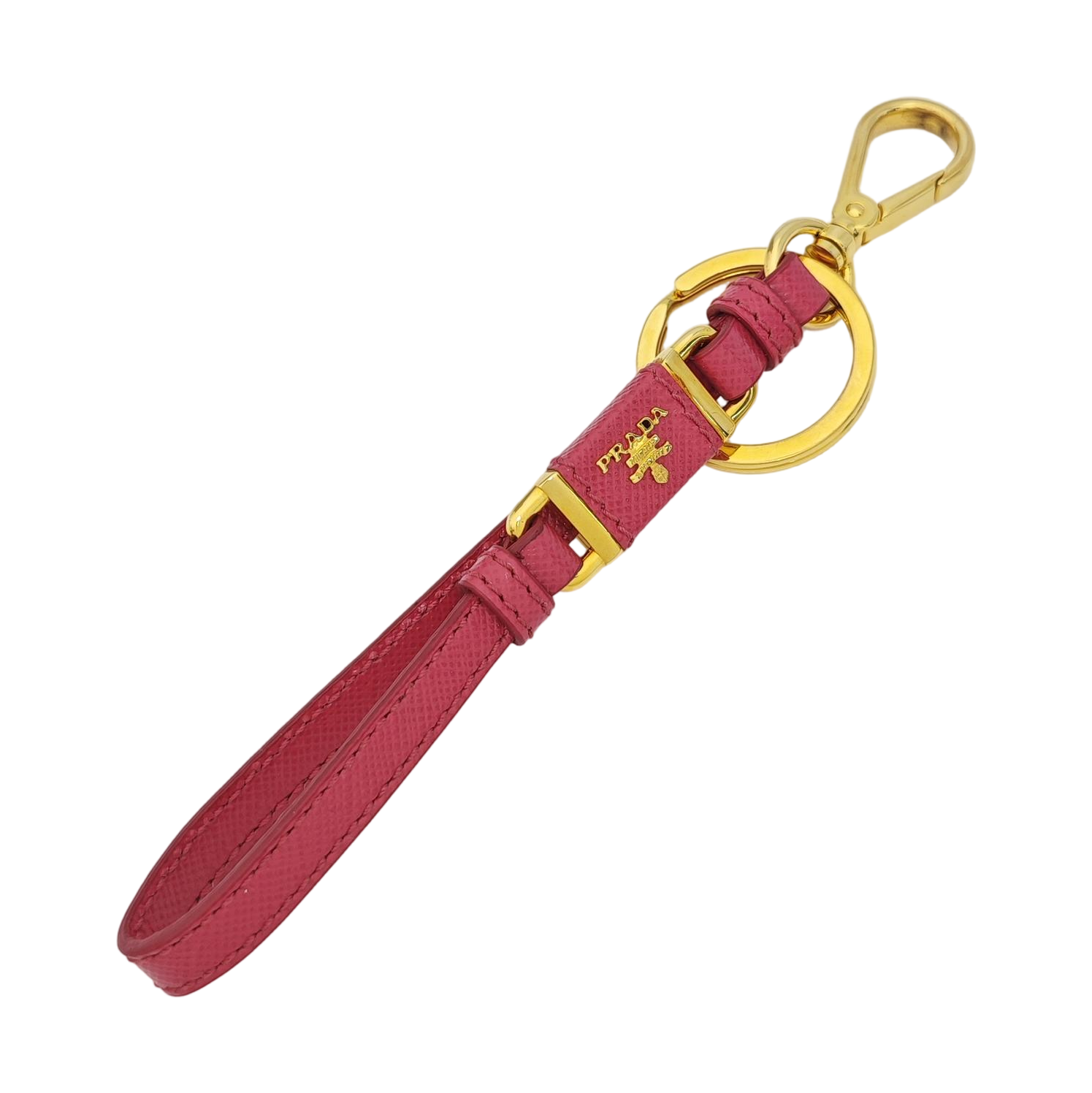 Leather Bag Charm Red