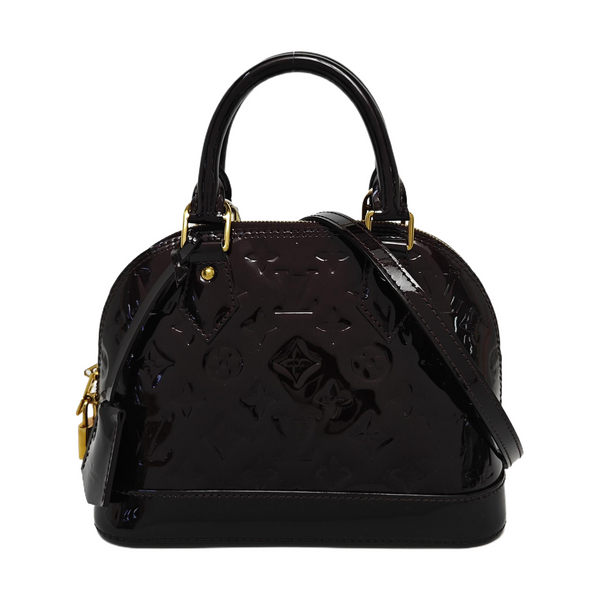 ALMA BB Monogram Patent Leather Brown