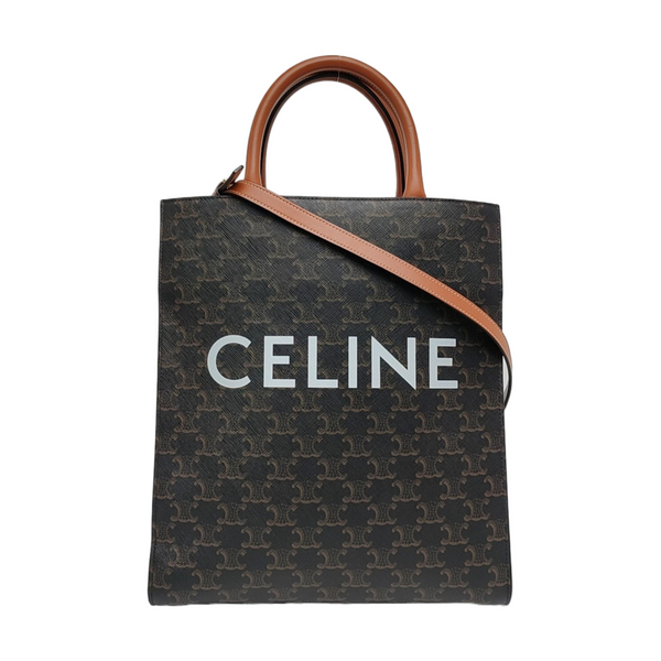 CABAS CELINE Small Coated Canvas Brown