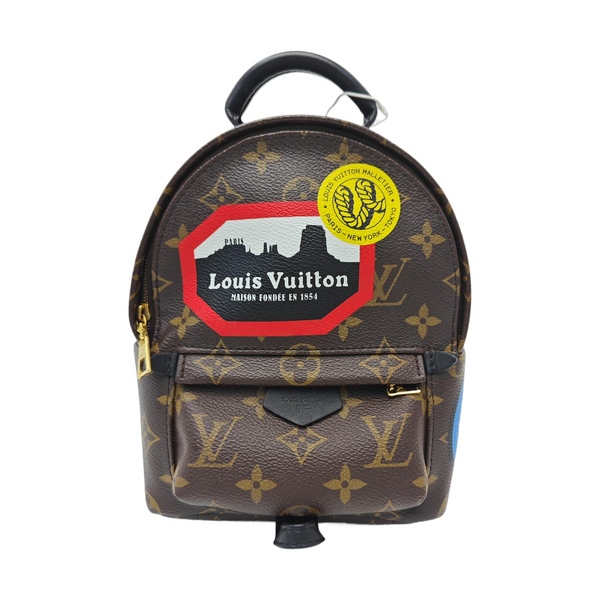 PALM SPRINGS Mini Monogram Coated Canvas Brown