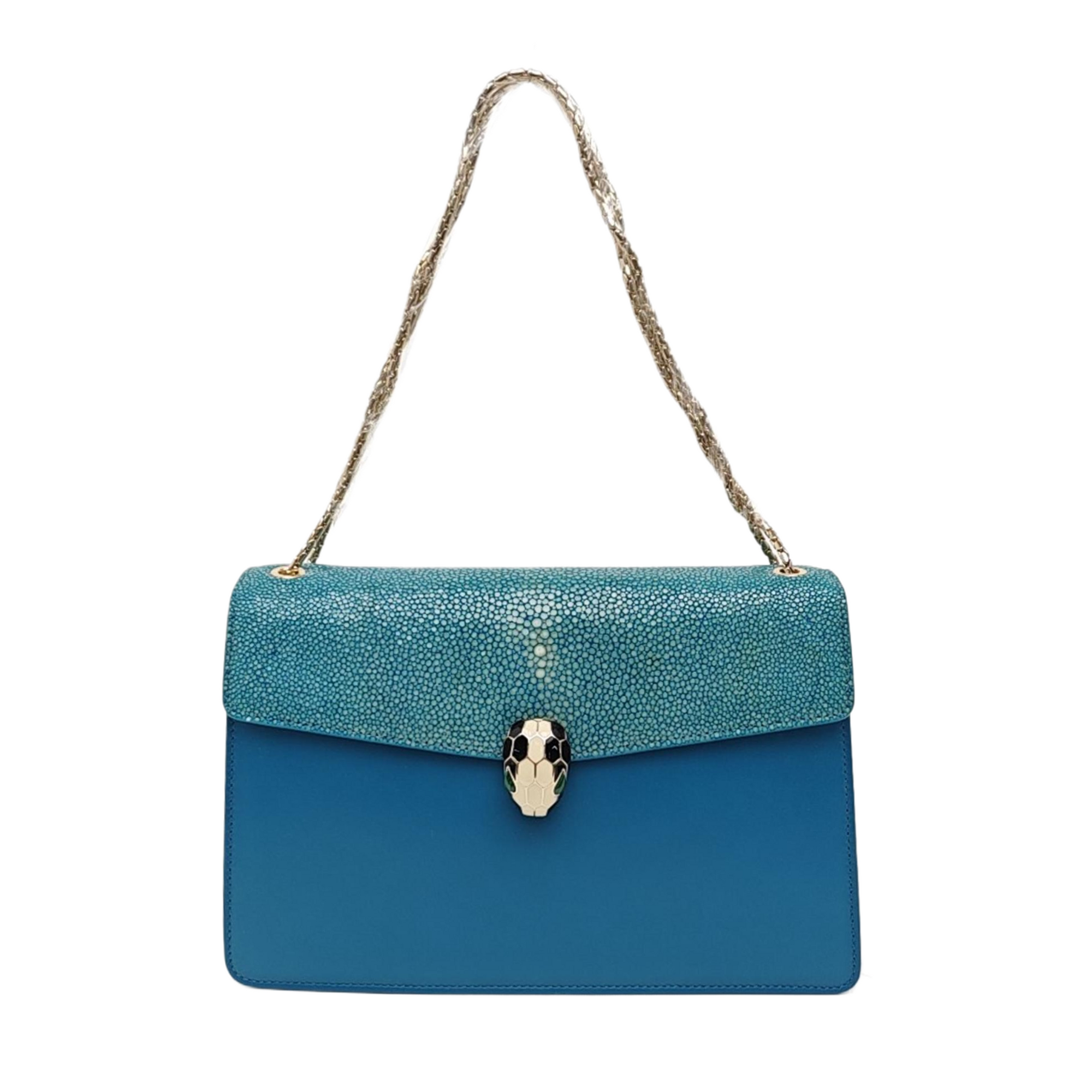 SERPENTI FOREVER Medium Calfskin Green
