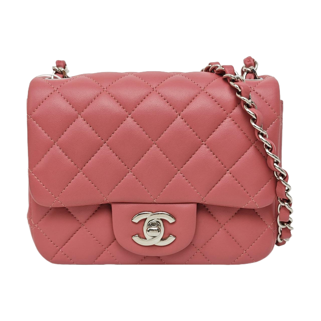 CLASSIC FLAP Mini Quilted Lambskin Pink