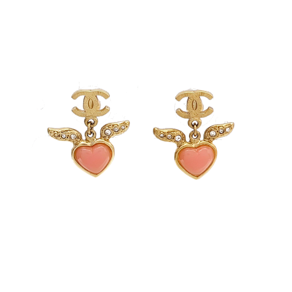 Metal Red Stud Earrings
