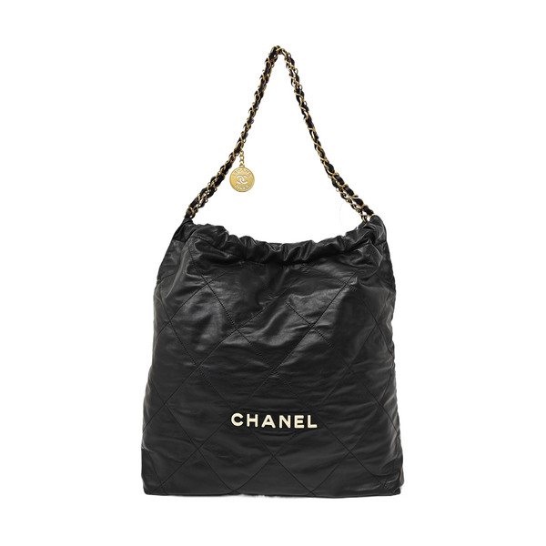 CHANEL 22 Medium Quilted Calfskin Black