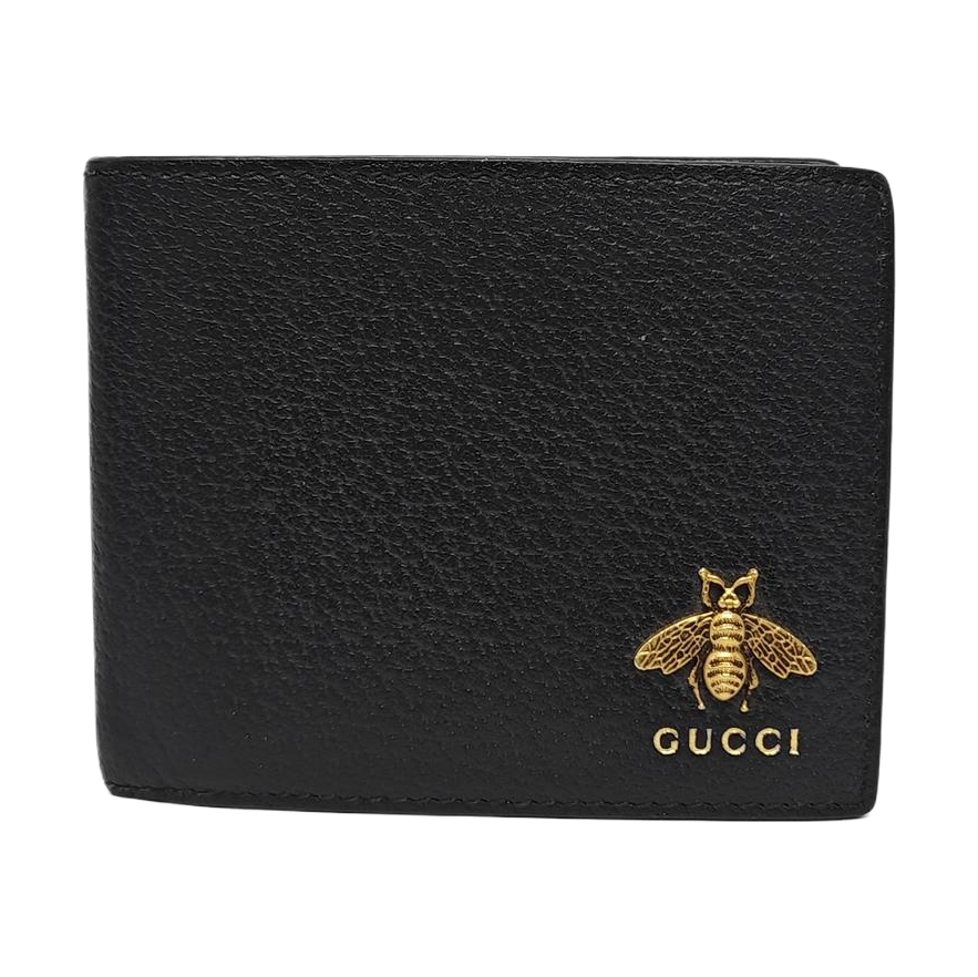 Animalier Calfskin Black Wallet