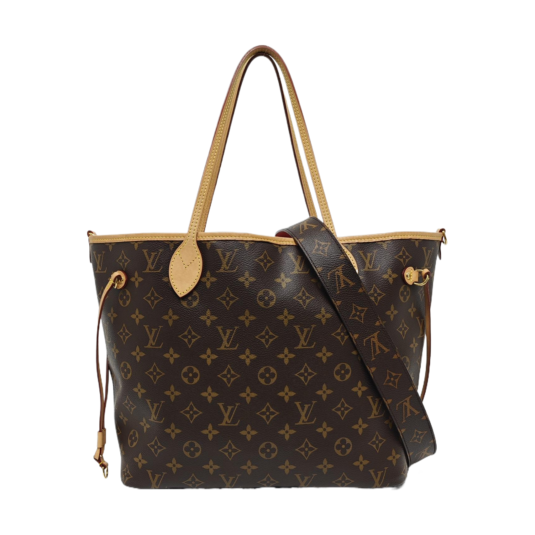 NEVERFULL MM Monogram Coated Canvas Brown