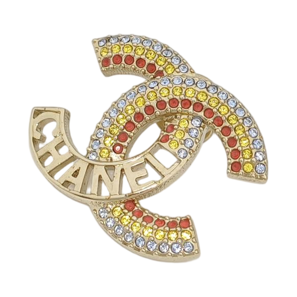 Metal Multicolor Brooch