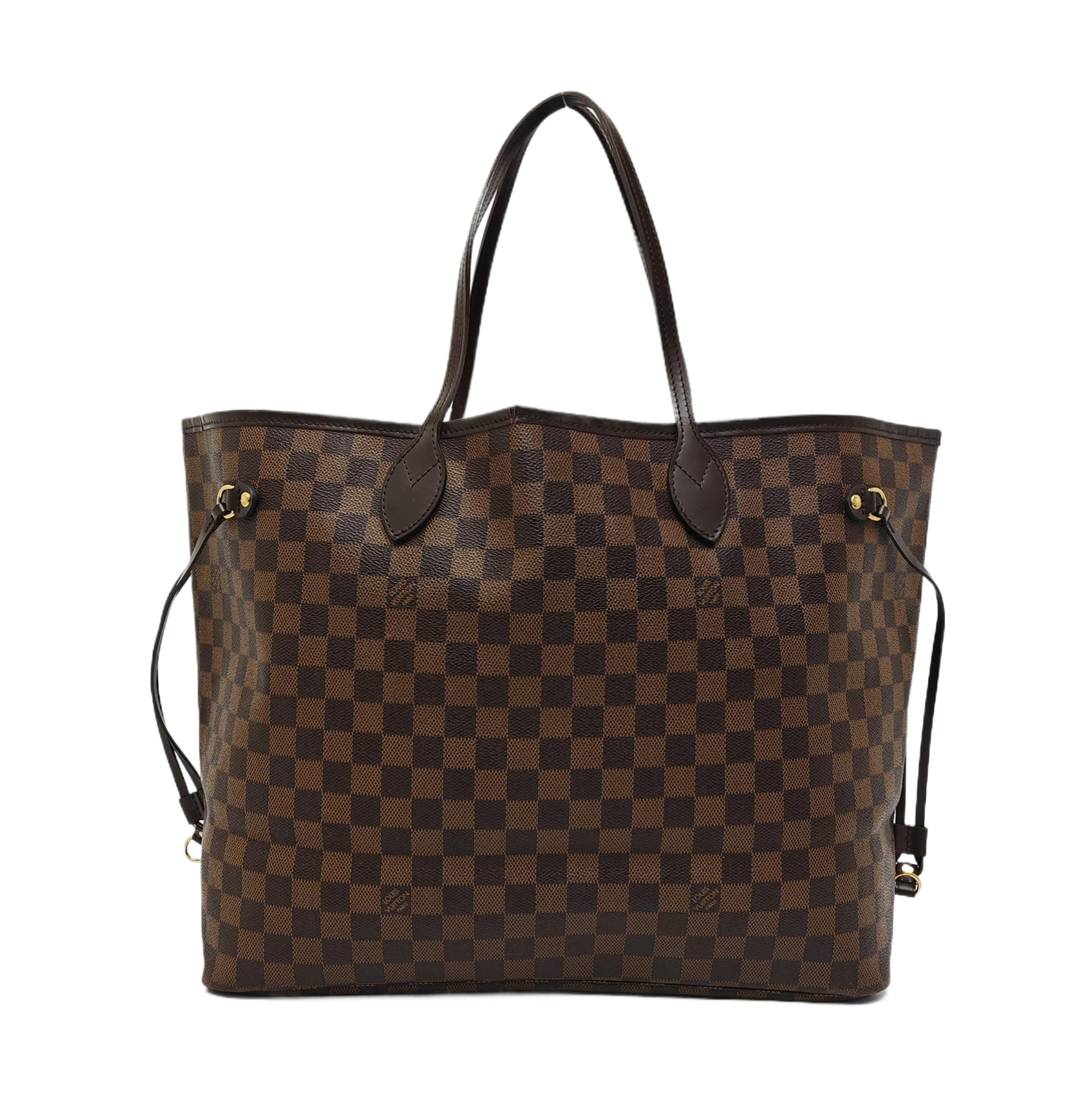 NEVERFULL GM Damier Ebene Coated Canvas Brown