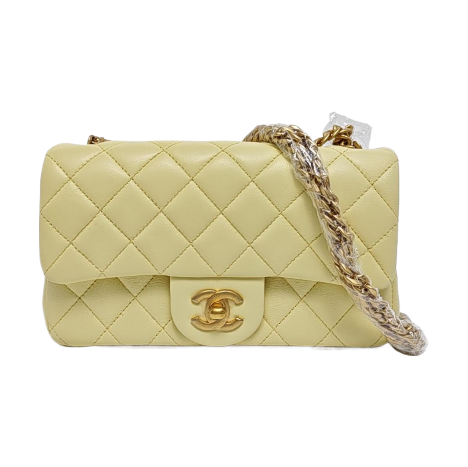 CLASSIC FLAP Mini Quilted Lambskin Yellow