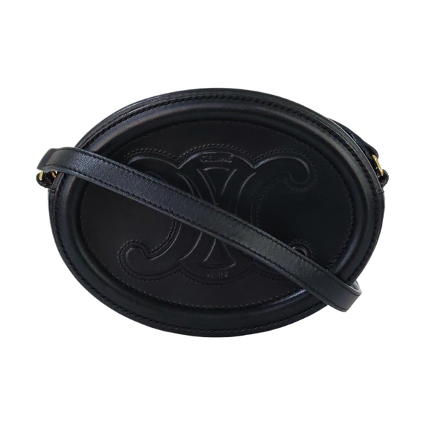 Authenticated pre-owned  TRIOMPHE Calfskin Black - Crossbody Bag at Looply