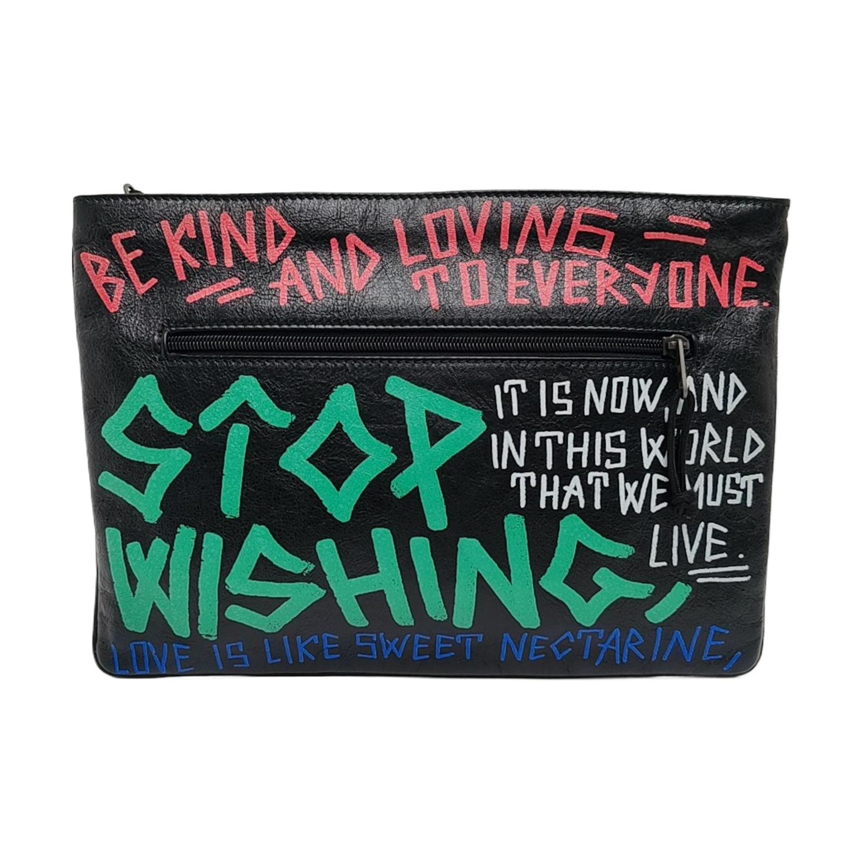 Authenticated pre-owned  Ville Calfskin Black - Clutch at Looply