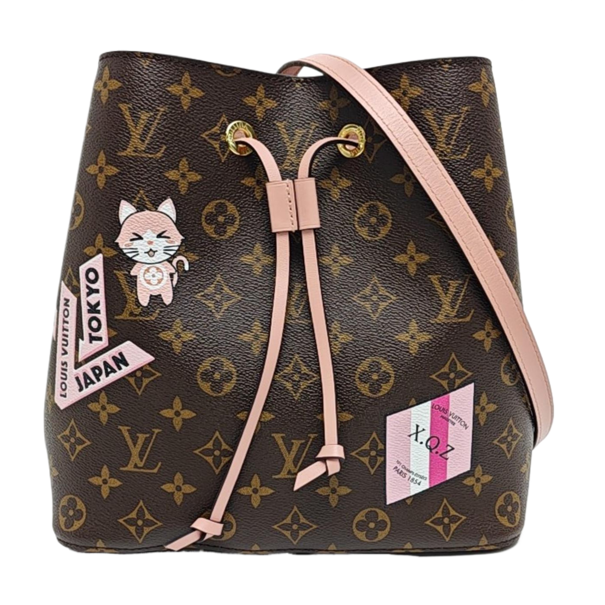 NÉONOÉ MM Monogram Coated Canvas Brown