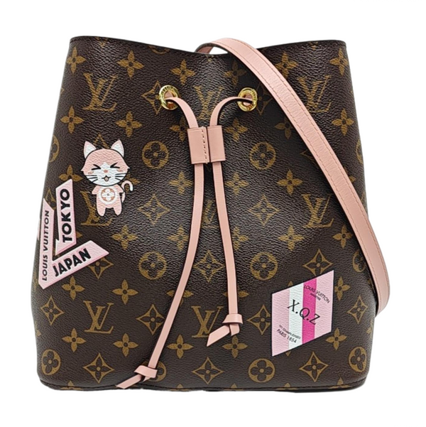 NÉONOÉ MM Monogram Coated Canvas Brown