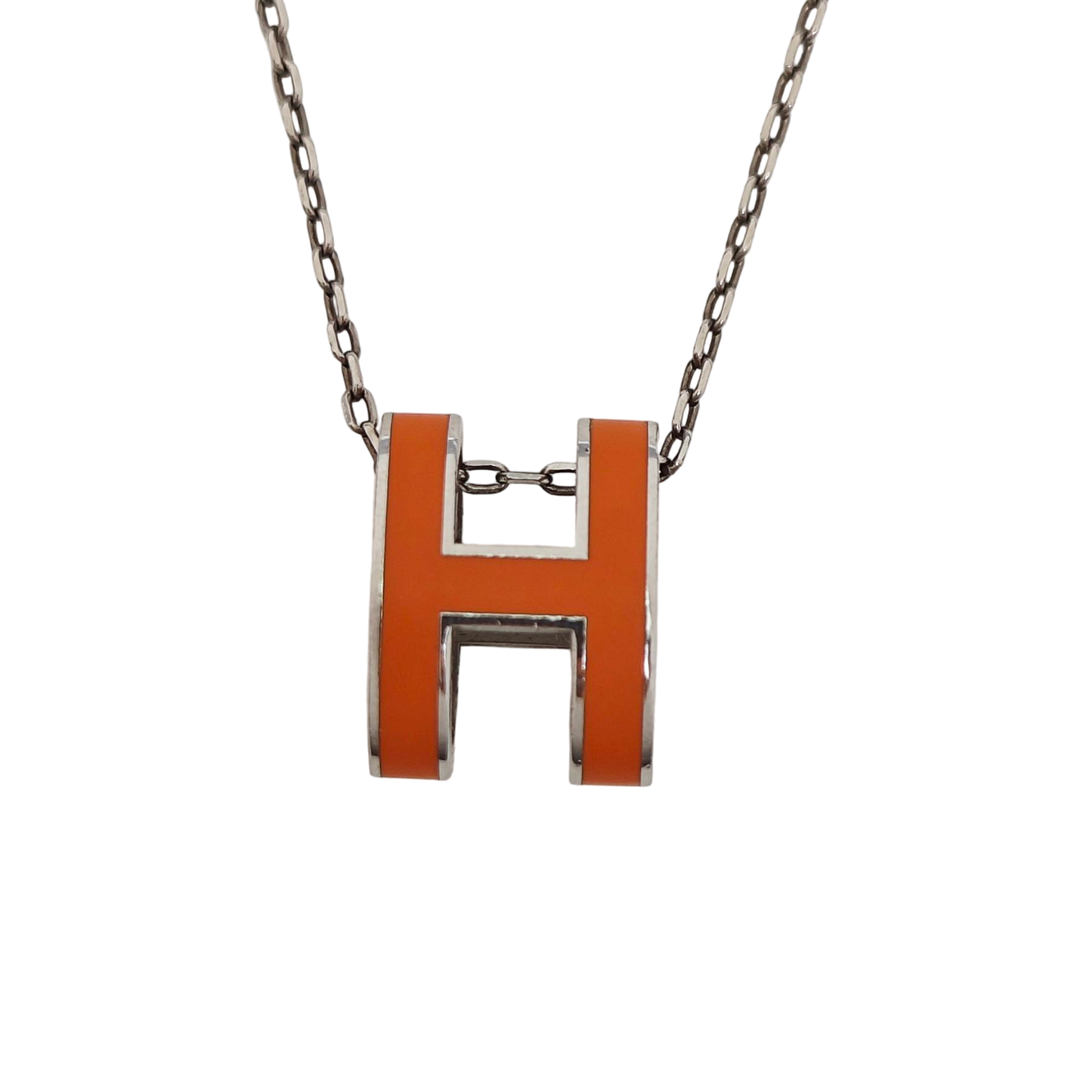 Pop H Metal Silver Necklace