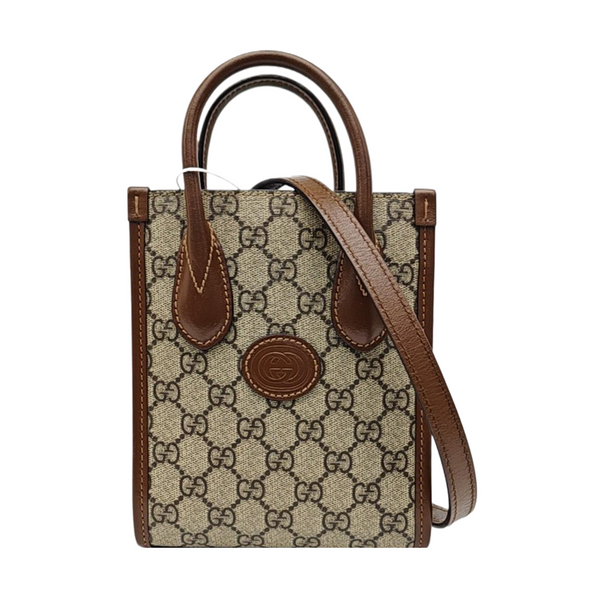 Retro Mini Monogram Coated Canvas Beige