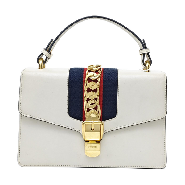 Sylvie Small Calfskin White