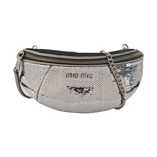 Two-Tone Waist Bag Special Material Silver
