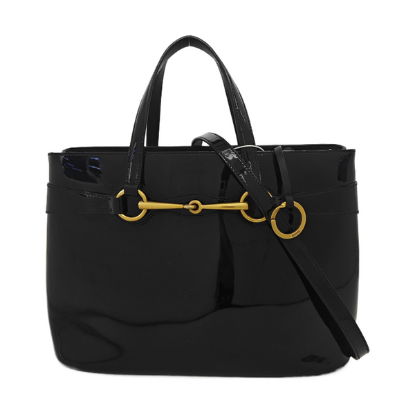 Horsebit 1955 Medium Patent Leather Black